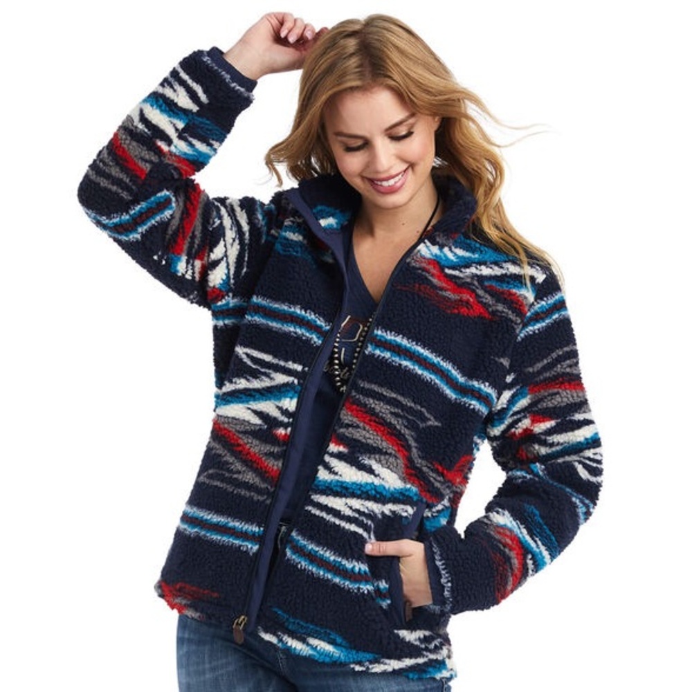 Ariat Women's Chimayo Southwestern Sherpa Jacket - Fleece Small Aztec NEW